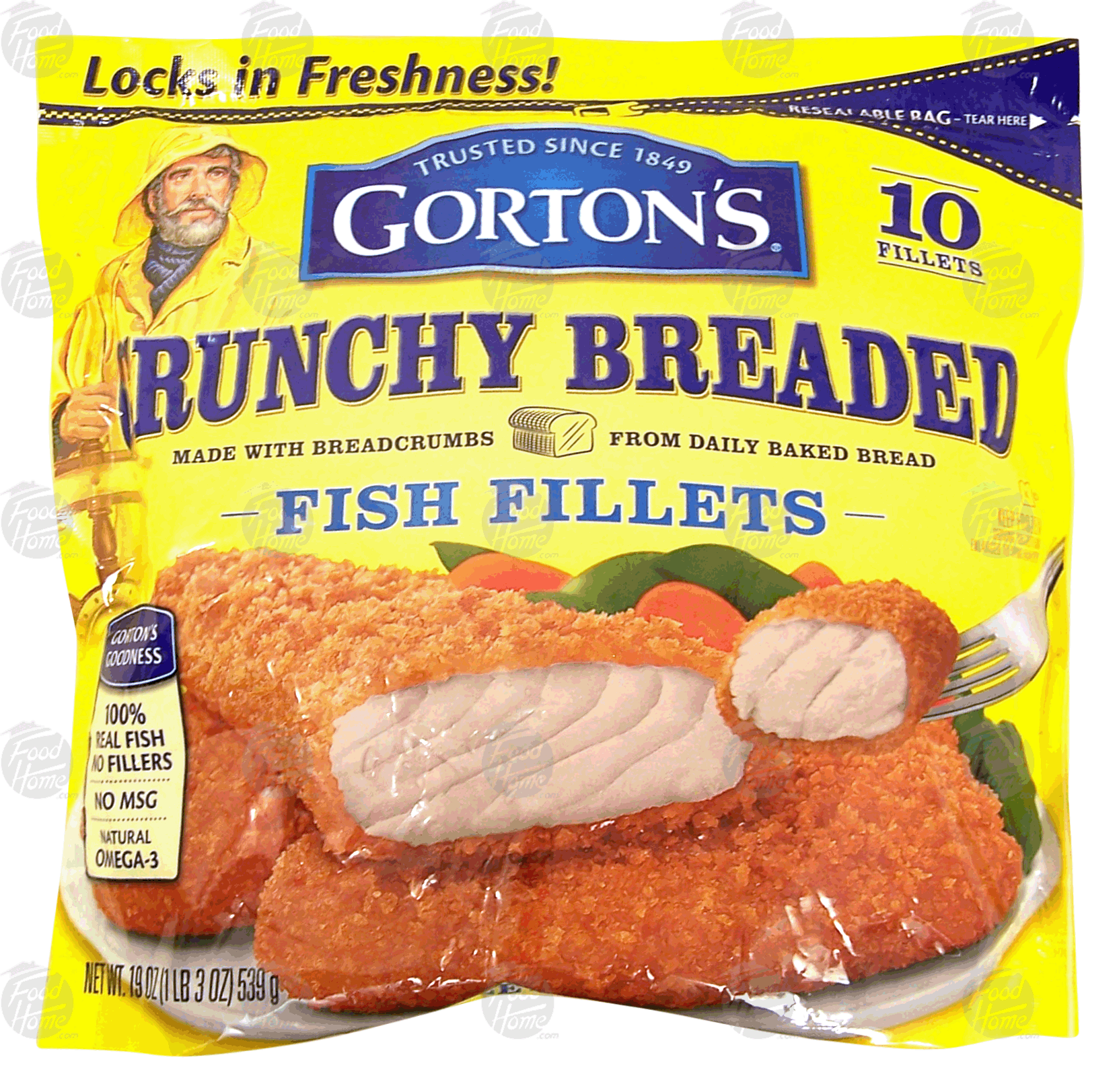 Gorton's  crunchy breaded fish fillets, 10 fillets Full-Size Picture